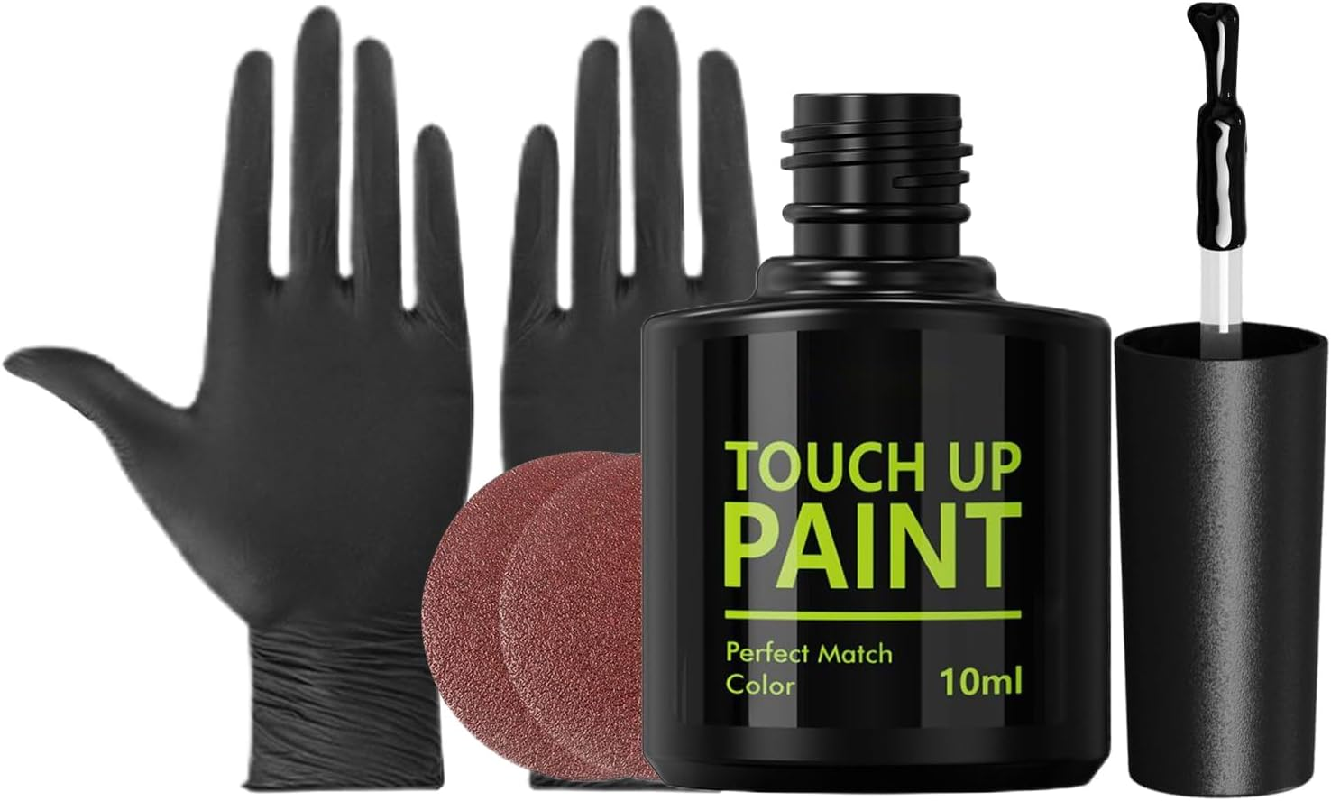 Rim Scratch Repair Kit - 10Ml Auto Detailing Supplies with Gloves Sponge - Wheel Repair Kit - for Automotive Vehicle Tire Curb Rash Alloy Metal Trim Hub Maintenance Detailing