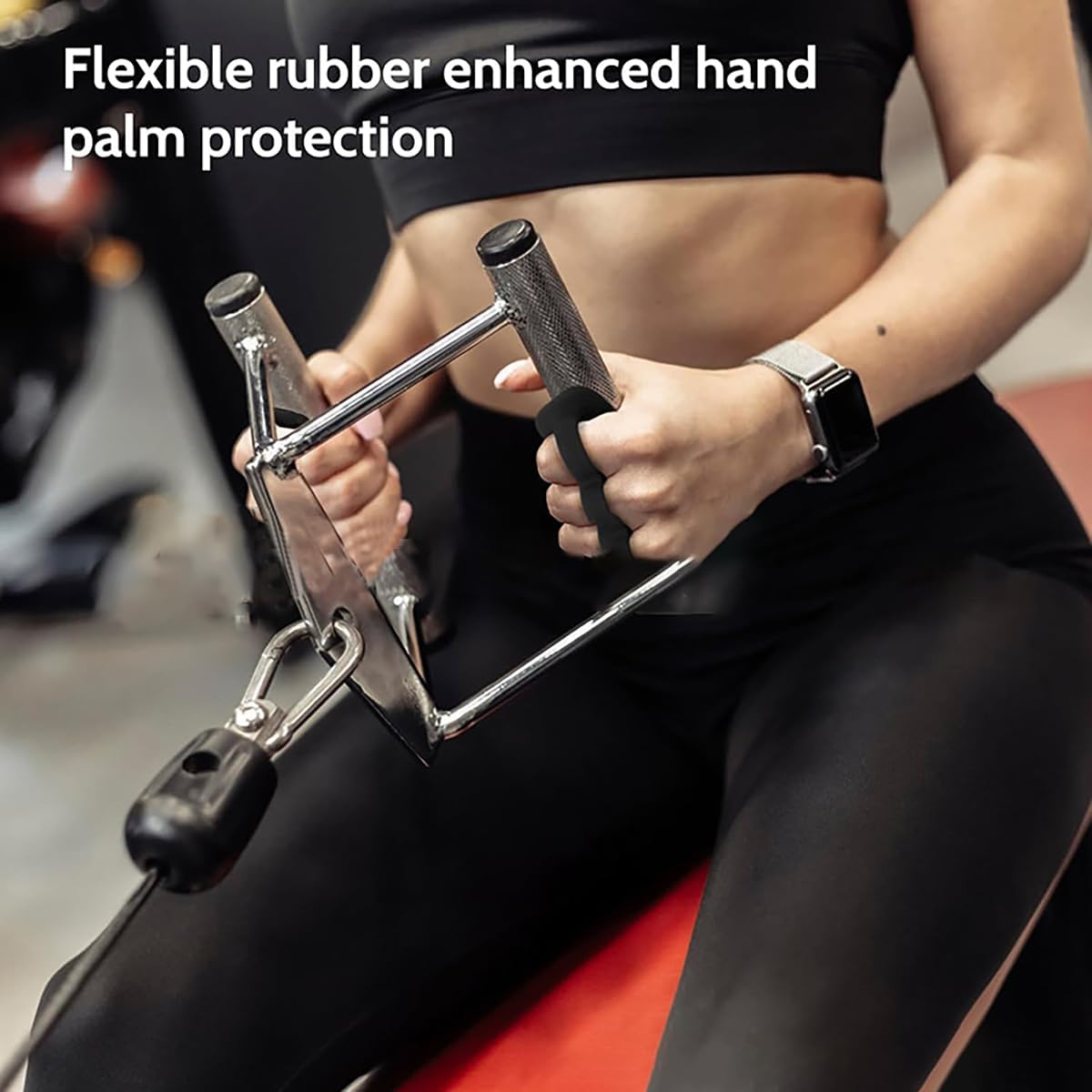 Fitness Grip Trainer, Non-Slip Fingerless Glove Set, Lifting Grip Power Strap Adjustable Pullers Strength Training Equipment Portable Storage Box for Pull-Ups/Hard Pulls/Bench Presses image number 2