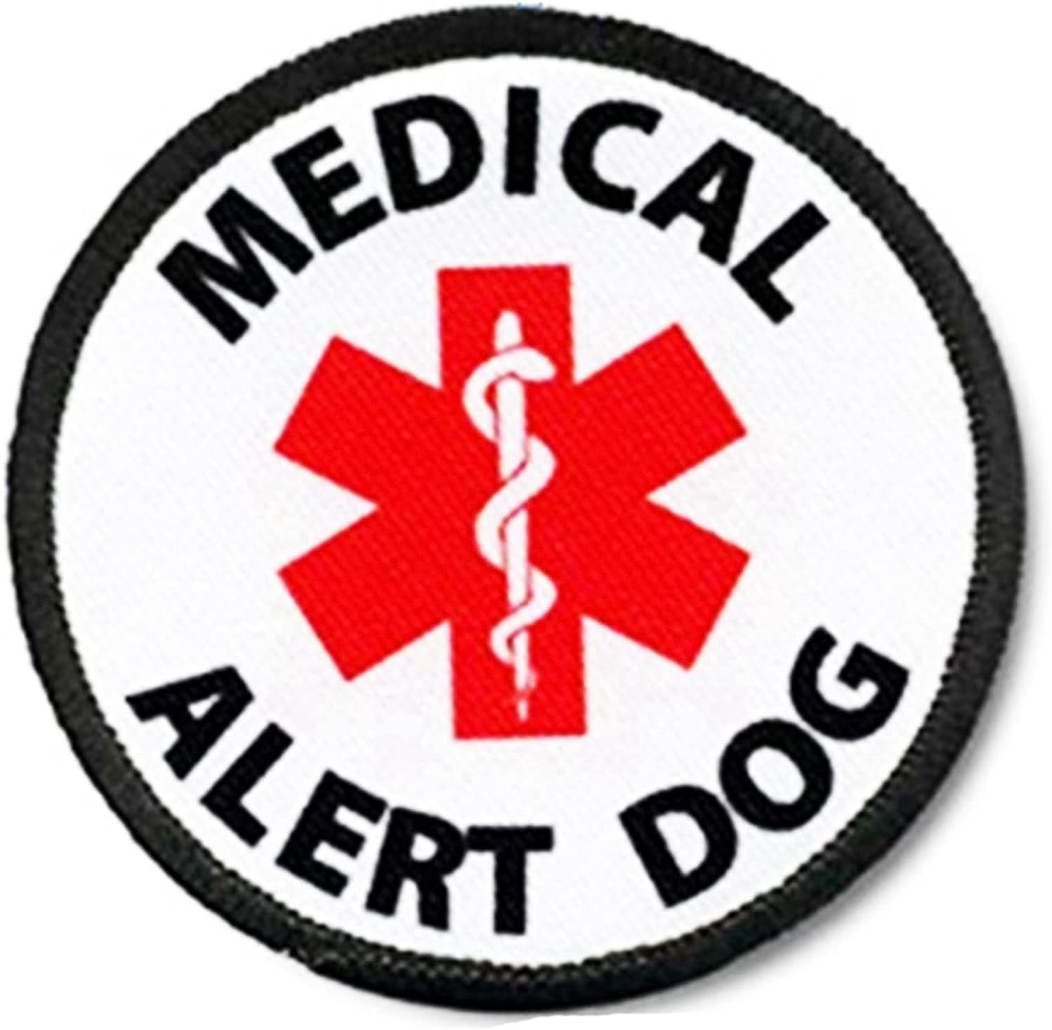 8CM / 3.12Inch Medical Alert Dog Service Dog Patch, Emergency Medical Services Dog Vest Patches, Tactical Hook Loop Embroidery Patch Dog Vest Harnesses (Medical Alert) image number 3