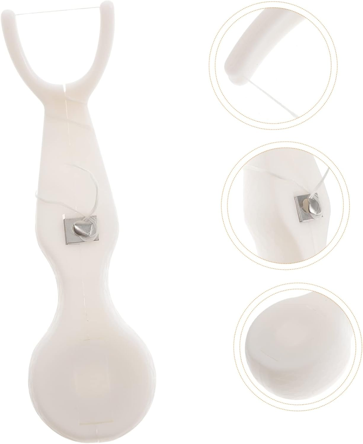 EXQUIMEUBLE Dental Floss Holder Floss Pick Portable Teeth Cleaning Tool White Suitable for Oral Care at Home and Travel image number 6
