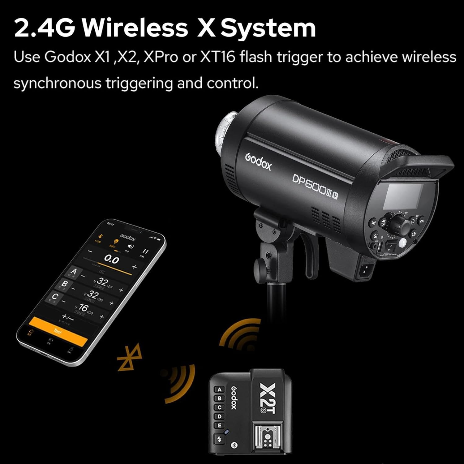 Godox DP600III-V DP600IIIV 600Ws Professional Studio Strobe Flash Light,Gn106 0.1-1S Recycle Time,2.4G X System,Bowens Mount W/30W LED Modeling Lamp for Wedding,Portrait,Fashion,Product Photography image number 6