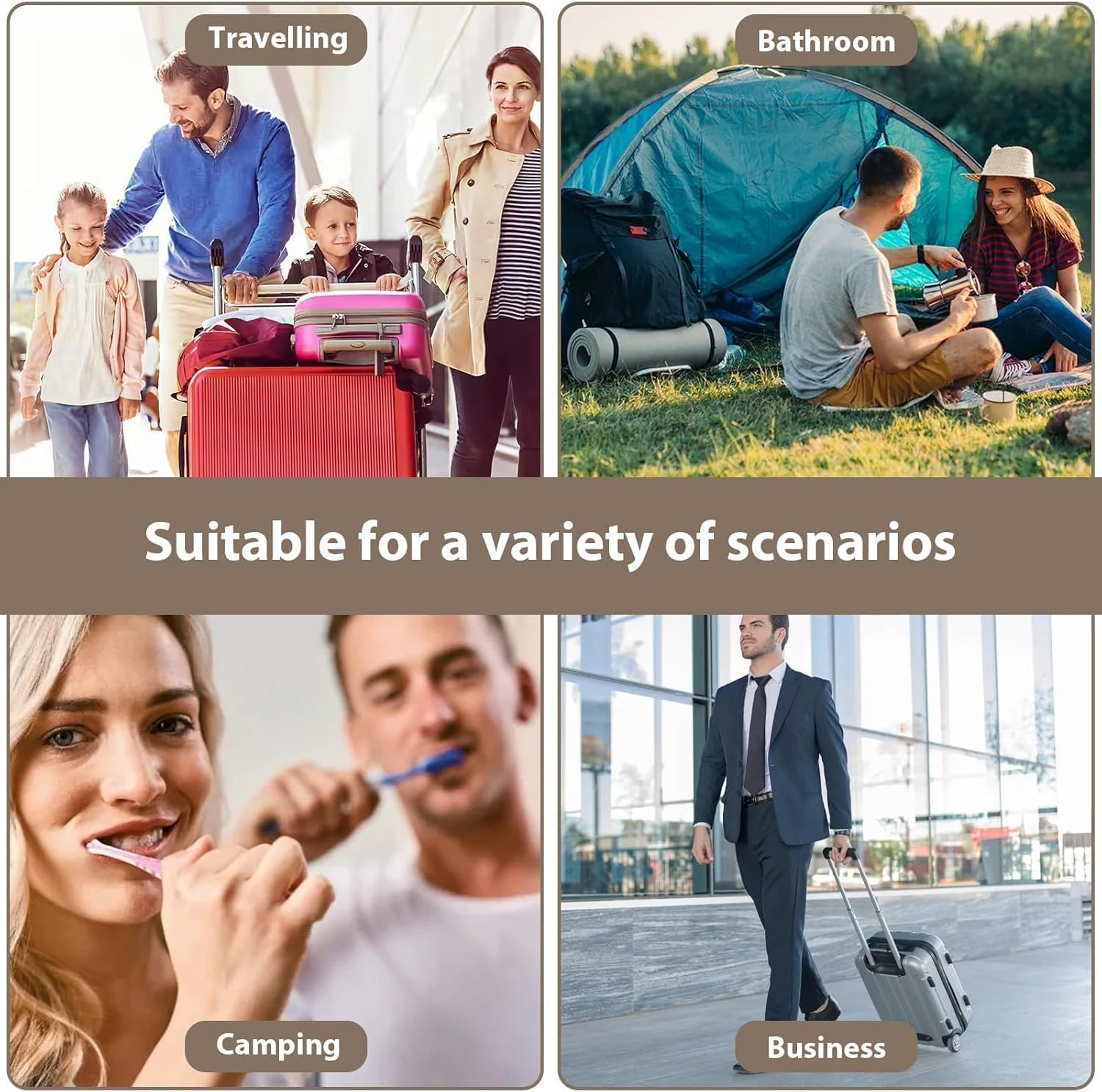 Portable Clear Travel Toothbrush Case, 4Pcs Plastic Transparent Toothbrush Carrying Boxes, Plastic Travel Size Toothbrush Holder for Traveling image number 4