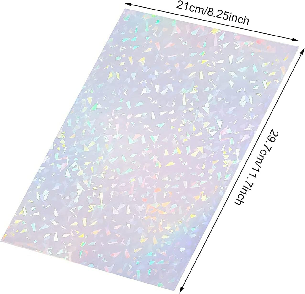 Holographic Lamination Vinyl A4 Overlay Film, 24Pcs Holographics Overlay Lamination Self-Adhesive Holographic Laminate Films Vinyl Sticker,Holographic Vinyl Laminate Films,Gem Pattern - Laser Pattern image number 2