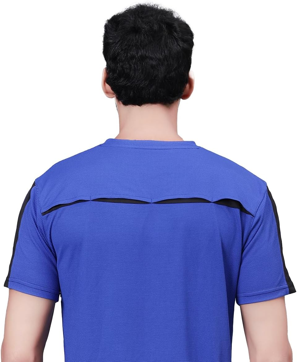 SS Wave Half Sleeves Cricket T-Shirts for Men'S & Boy'S | Royal Blue & Black|Size-M image number 4