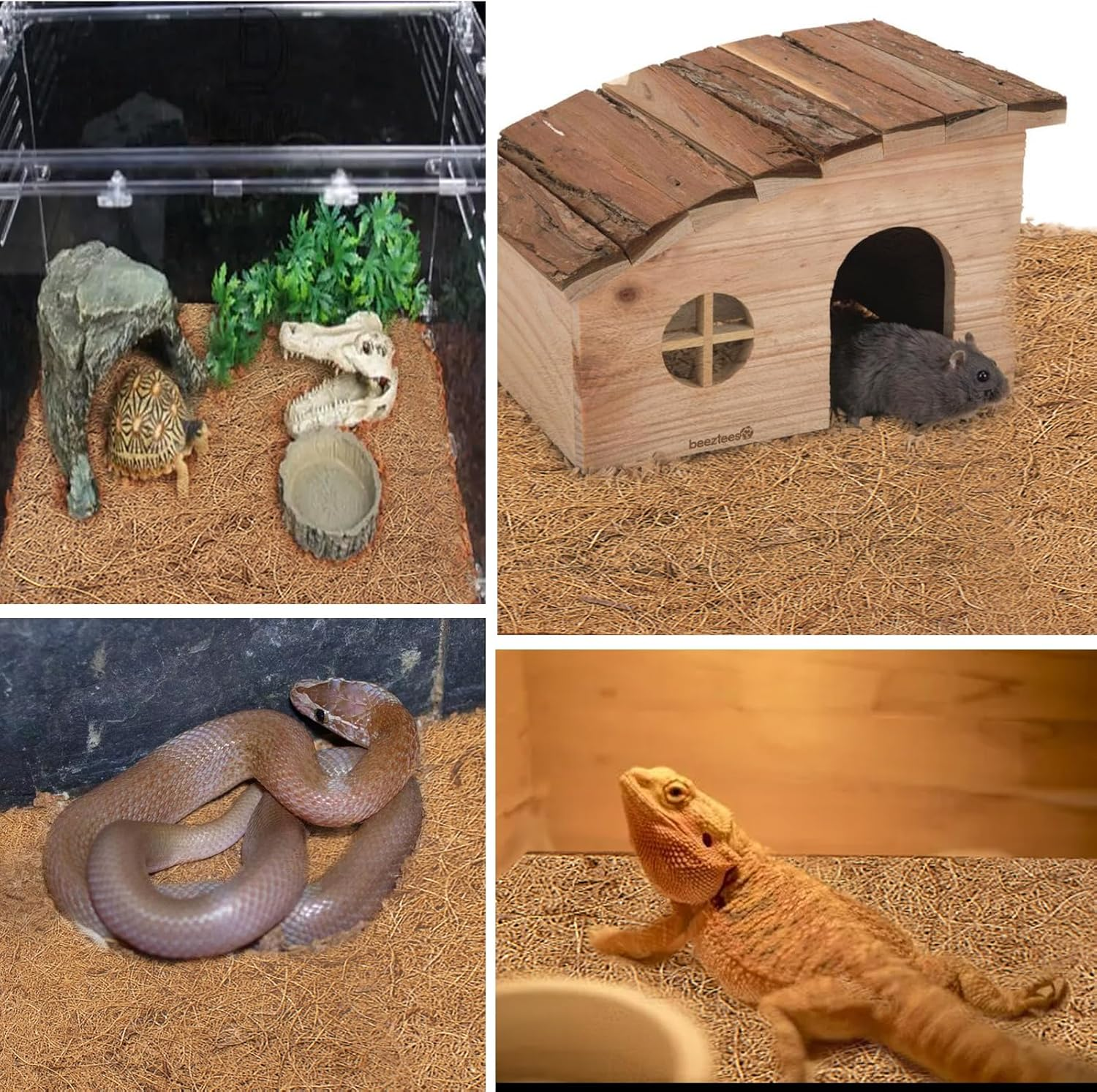 Fengaim 1M*0.5M/39.4" X 19.7" Coco Hanging Basket Liner Coconut Growing Mat Garden Plant Flowerpot Coconut Fibre Matting Liner Roll for Patio Containers Wall Troughs Reptile Carpet Lizard Cage Mat image number 4