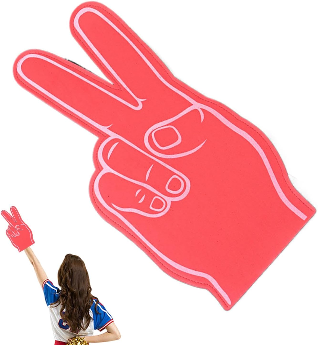 Foam Fingers - Sports Fan Foam Hand | Giant Foam Finger for Game Day Cheers | Fun and Colorful Fingers for Sports Events, Team Spirit, Tailgating | Foam Finger for Support and Celebration - Blue image number 6