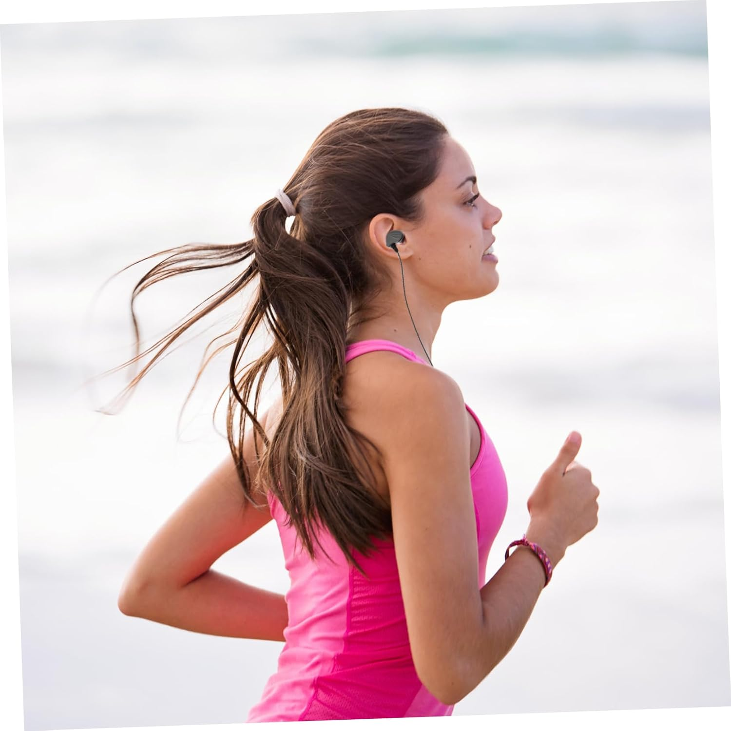 SECFOU Type-C In-Ear Earphone Subwoofer Bass Headset Mic for Phone and Tablet, Wired Gaming Earbuds for Mobile Devices, Grey Sports Earphones for Audio and Game image number 2