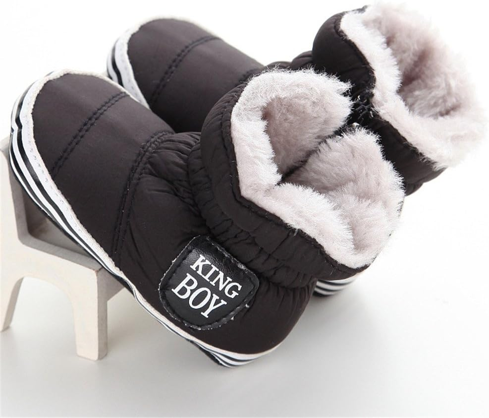 L-Peach Baby Boys' Winter Wear, Cold Protection, First Shoes, Kids, Newborn Shoes, Warm, Waterproof, Cold Protection, Baby Walking Shoes, for Beginning Walking, Infants, Walking Support, Zipper, Easy image number 2