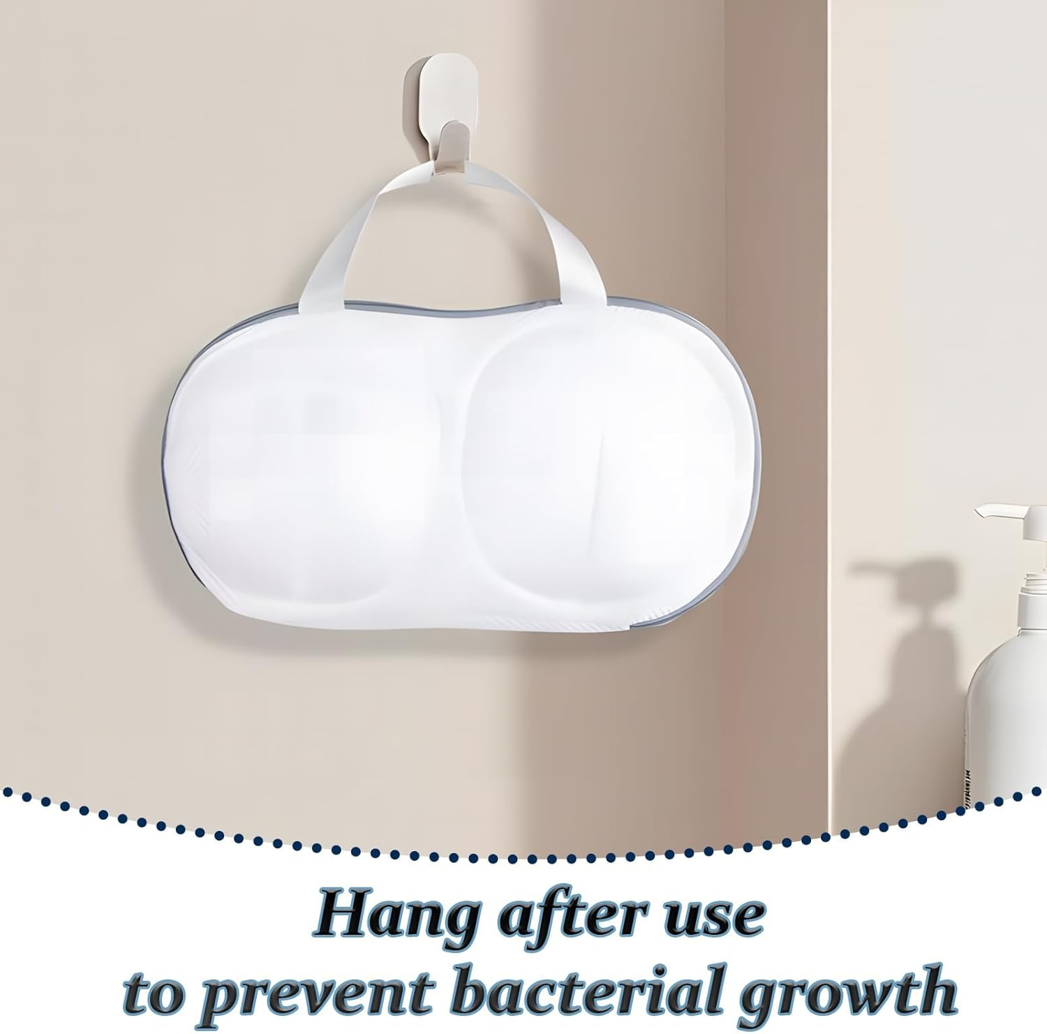 2-Pack Delicate Bra Washing Machine Bag, Bra Wash Bag Protects Lingerie in Bra Laundry Bags for Washing Machine, Prevents Stretching & Damage, 32Cm X 20Cm Light Grey Set image number 6