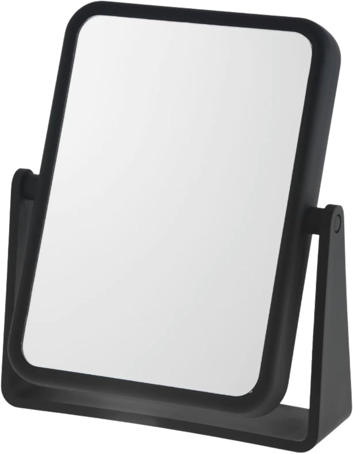 Danielle Magnifying Vanity Makeup Mirror Rectangular Soft Touch Finish with 7X Magnification and 360 Swivel, Black image number 6