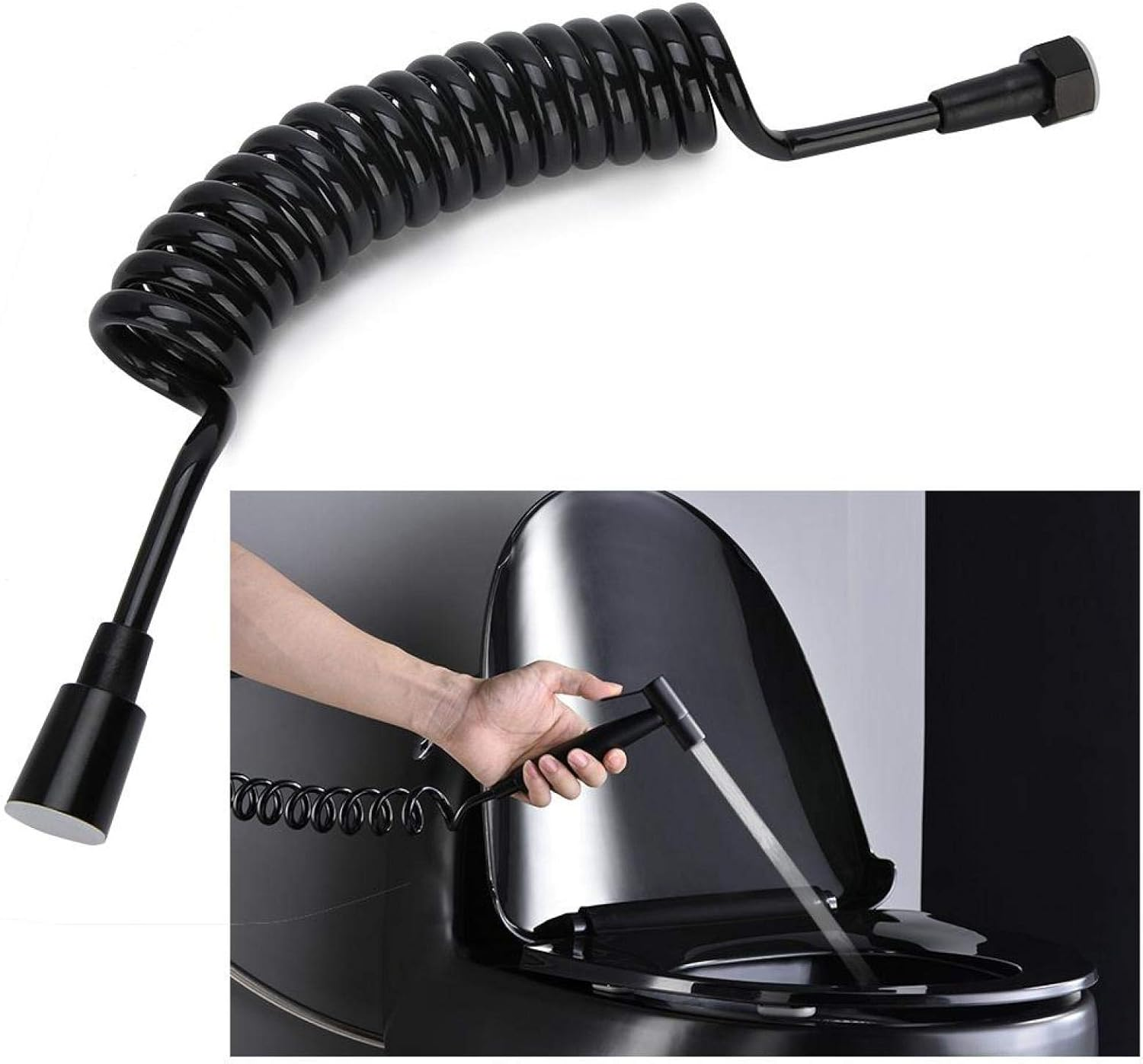 Shower Hose with Copper Cap - PU and Copper Bidet Hose for Bathroom image number 6