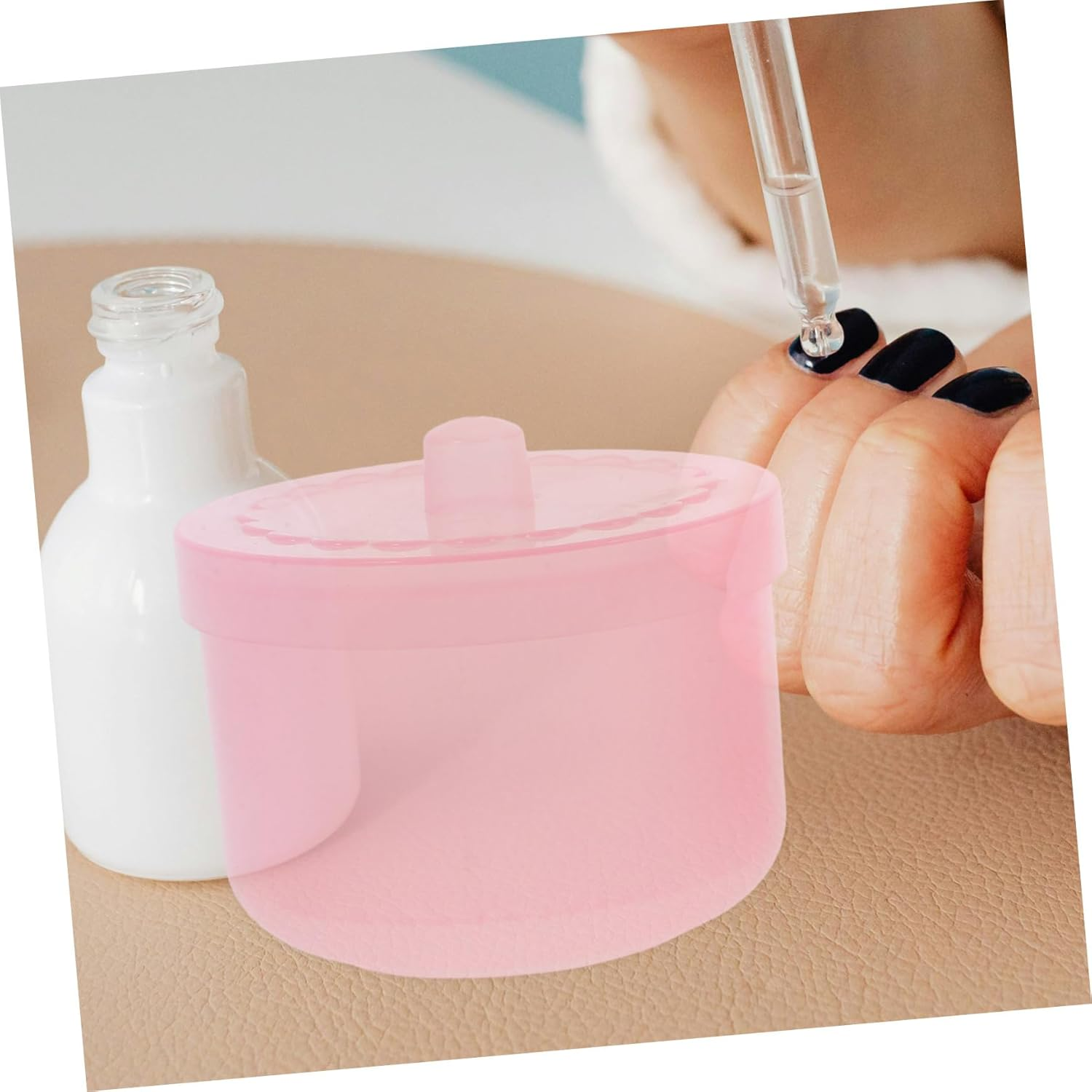 FONDOTIN 2Pcs Nail Art Tools Cleaner Case with Dual Filter for Manicure and Pedicure Plastic Organizer Box for Tweezers Compact Sterilizer Tray for Nail Professionals and Home Use image number 5