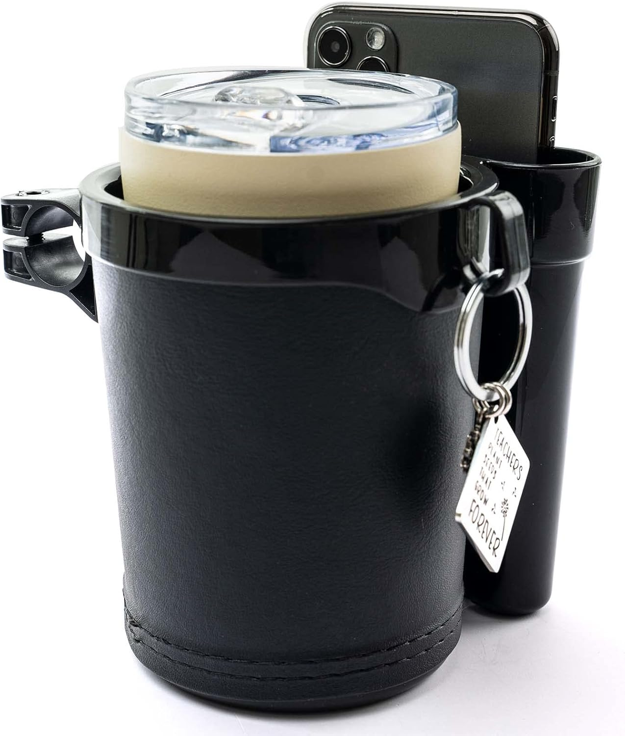 Bike Cup Holder Handlebar Cruiser with Cell Phone Holder Key Holder for Bicycle Motorcycle Scooter Boat Pink