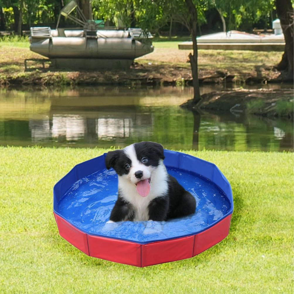 Foldable Dog Pet Bath Pool, Collapsible Dog Pets Pools, Doggie Wading Pool, Pet Swimming Pool, Foldable Dogs Pools, Professional Tub Collapsible Grooming Bathtub for Pets (2Pcs) image number 1