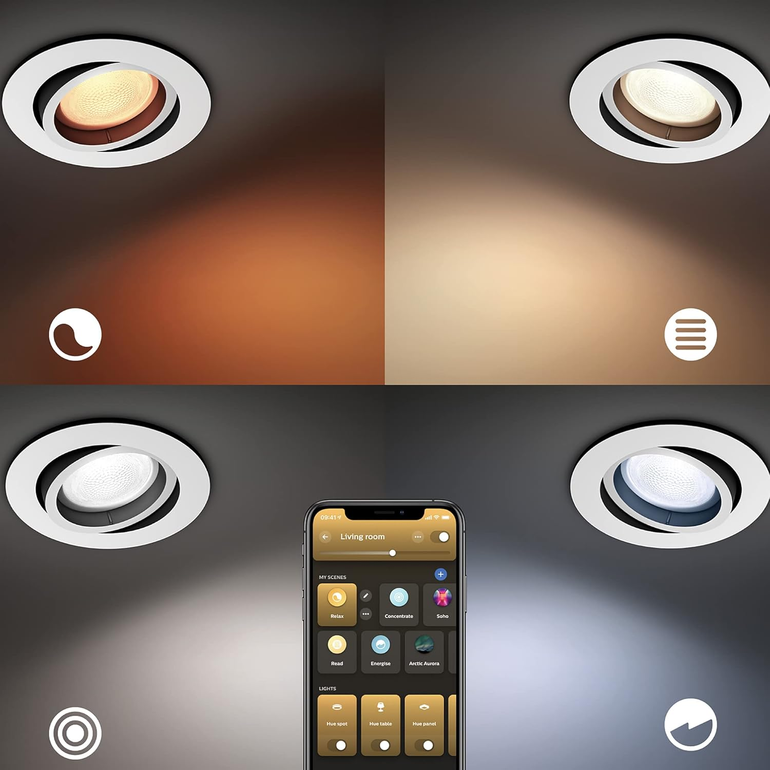 Philips Hue Ceiling Light, White, 1 Count (Pack of 1) image number 1