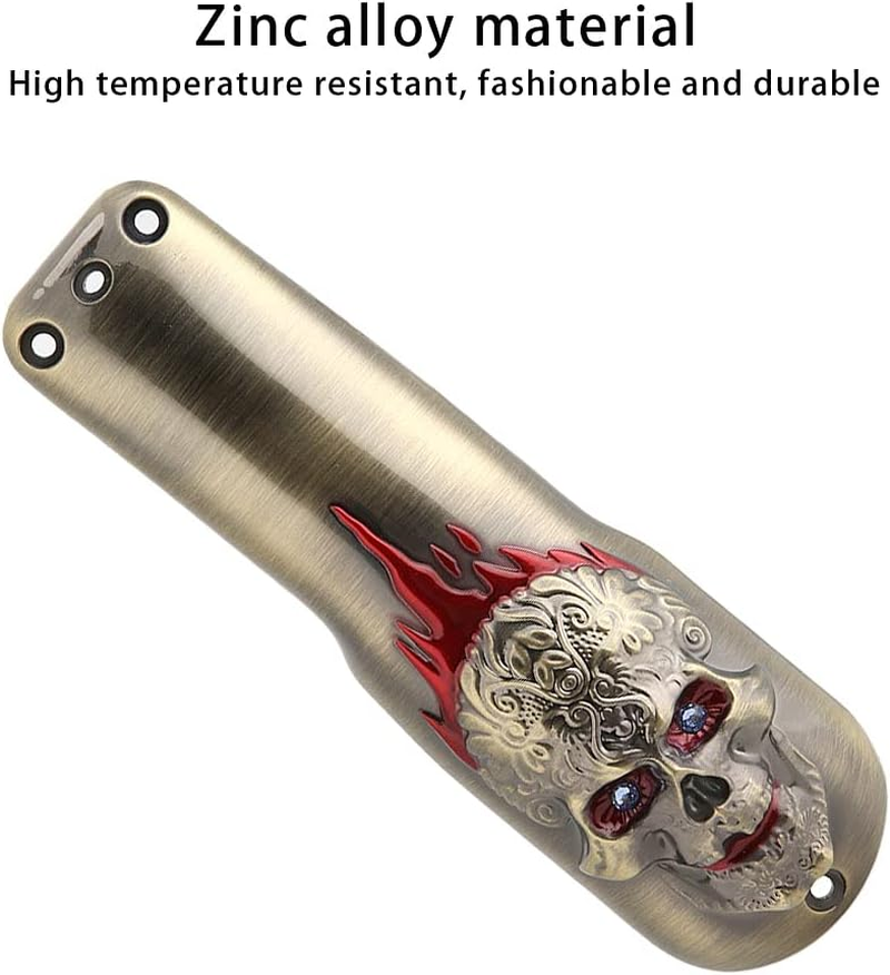 Professional Hair Clipper Front Cover, Electric Hair Cutter Trimmer Sheel Protective Casing for WAHL (Skull Copper) image number 3