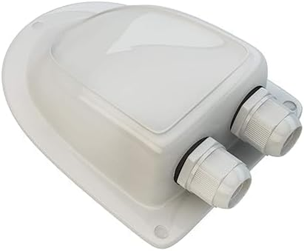 FARLINK ABS Solar Double Cable Entry Gland for All Cable Types 2Mm&sup2; to 6Mm&sup2; for Solar Panels on RV Camper Van Travel Trailer Boat Cabin-White image number 1