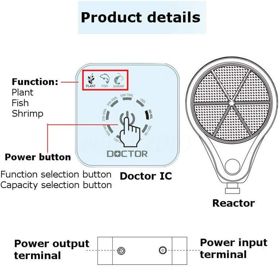 Chihiros Doctor - 3Rd Generation Chihiros Doctor Algae Remove Twinstar Style Electronic Inhibit Green Aquarium Fish Shrimp Water Plant Clean Tank (Mesh Replacement) image number 1
