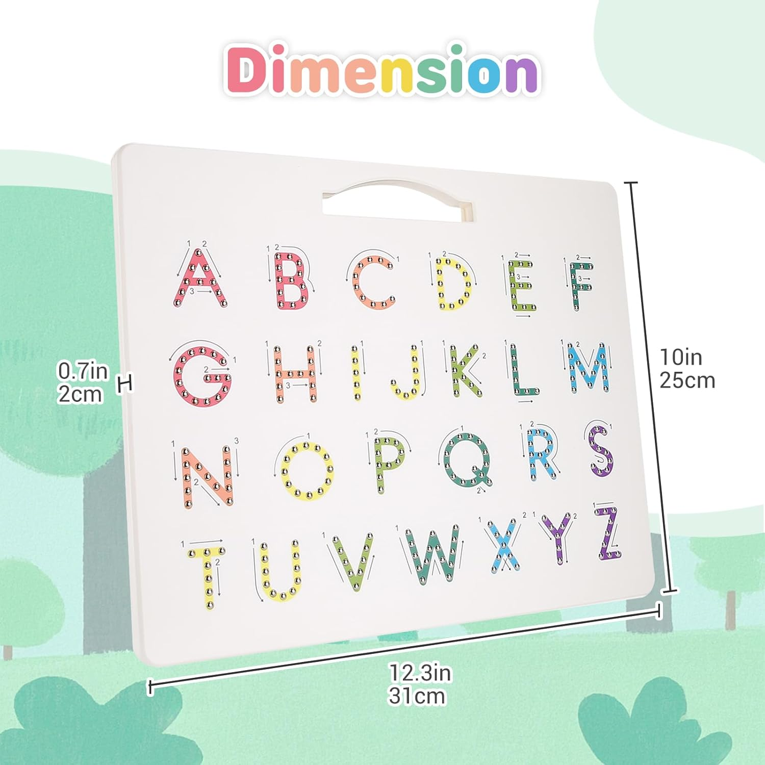 JOTO Magnetic ABC Letters Practicing Board for Toddlers, Educational Toy with Stylus Pen, Learning to Read and Writing Alphabet Play Tablet A-Z for Boys Girls image number 4
