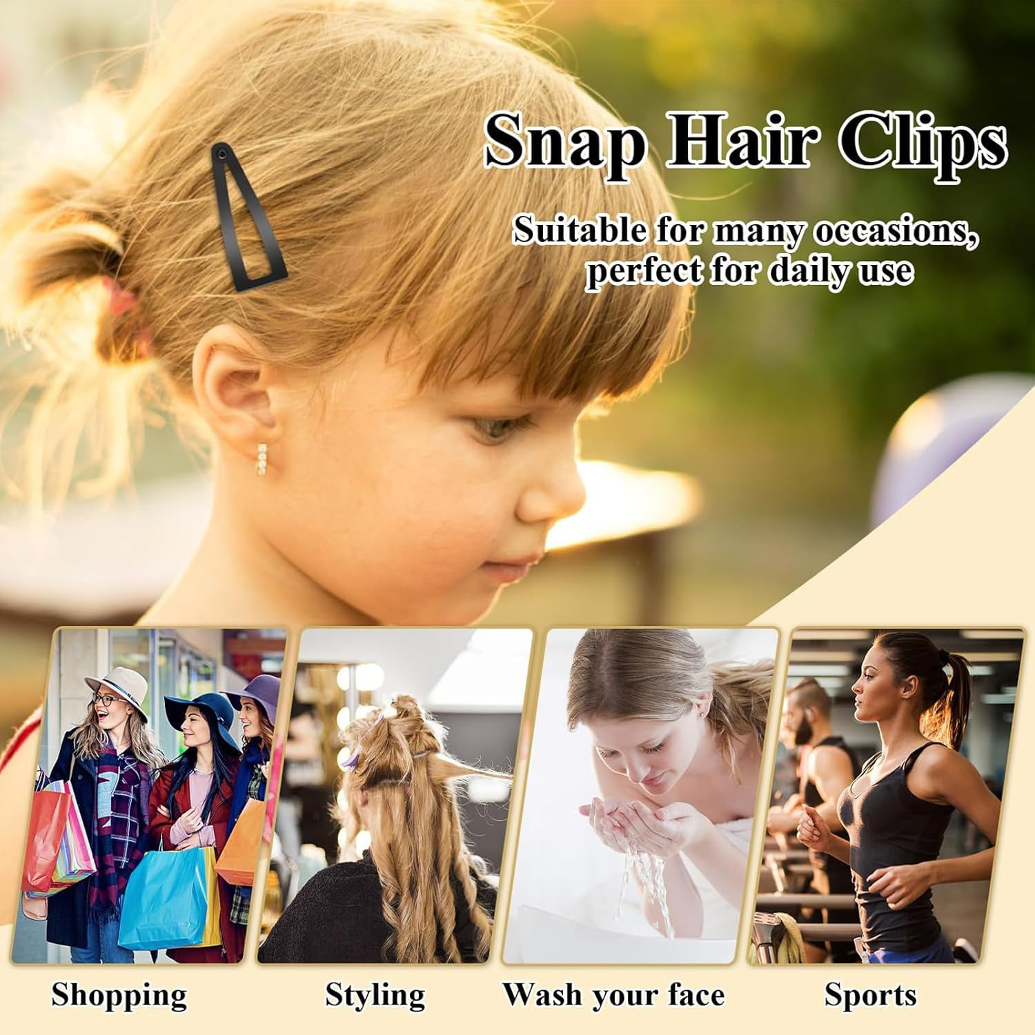 20 Pieces Metal Double Grip Hair Clips by Sightor, Snap Barrettes for Women'S Hair Making, Essential Salon Accessories in Assorted Colors: Silver, Black, Rose Gold, Kc Gold, Coffee image number 5