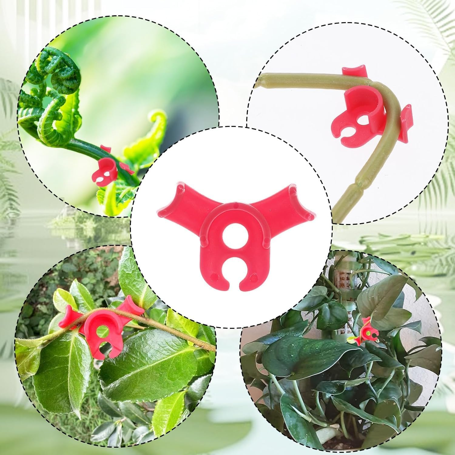Plant Training Clips 90 Degrees Stem Trainer Clips, 40 Pieces Plants Bud Bender,Low-Stress Plants Training Clip,90&deg; Planting Stem Bender Low Stress Planting Branch Trainer Clips for Flower, Red image number 2