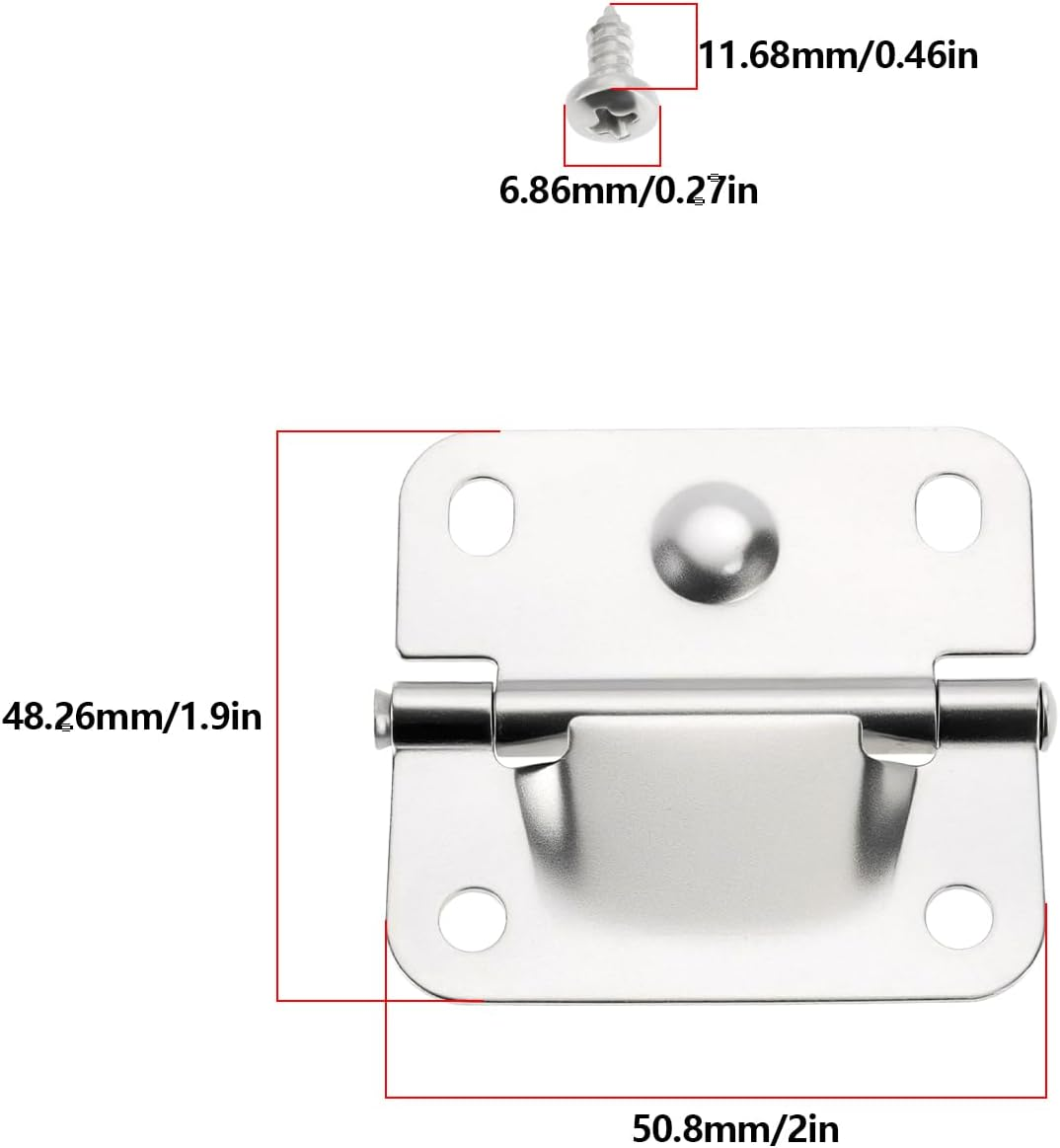 SG Store 2 Pieces Stainless Steel Cooler Hinges Ice Chest Hinge Replacement Compatible with Coleman Cooler 5226 5227B 5235 with Screws