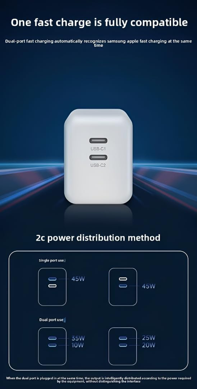 45W USB C Super Fast Charger Compatible Iphone17 Pro Max/16 Compatible with Samsung Galaxy S24/S23 25W PPS USB C Ipad image number 3