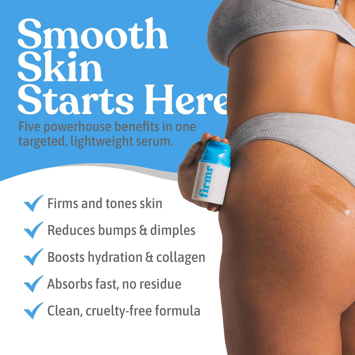 Firmr Cell-U Later Cellulite Toning Serum - Tightening, Smoothing, Firming Solution - Supports Natural Collagen & Hyaluronic Acid Production - Suitable for All Skin Types - Coffee Scent - 1.7 Fl.Oz image number 1