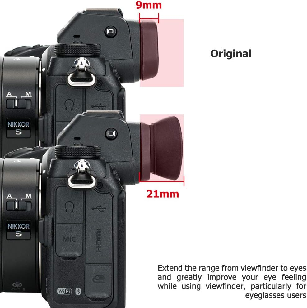 Soft Silicon Camera Viewfinder Eyecup Eyepiece Eyeshade for Nikon Z7II Z6II Z5 Z6 Z7, Replaces DK-29 Eye Cup Protector image number 1
