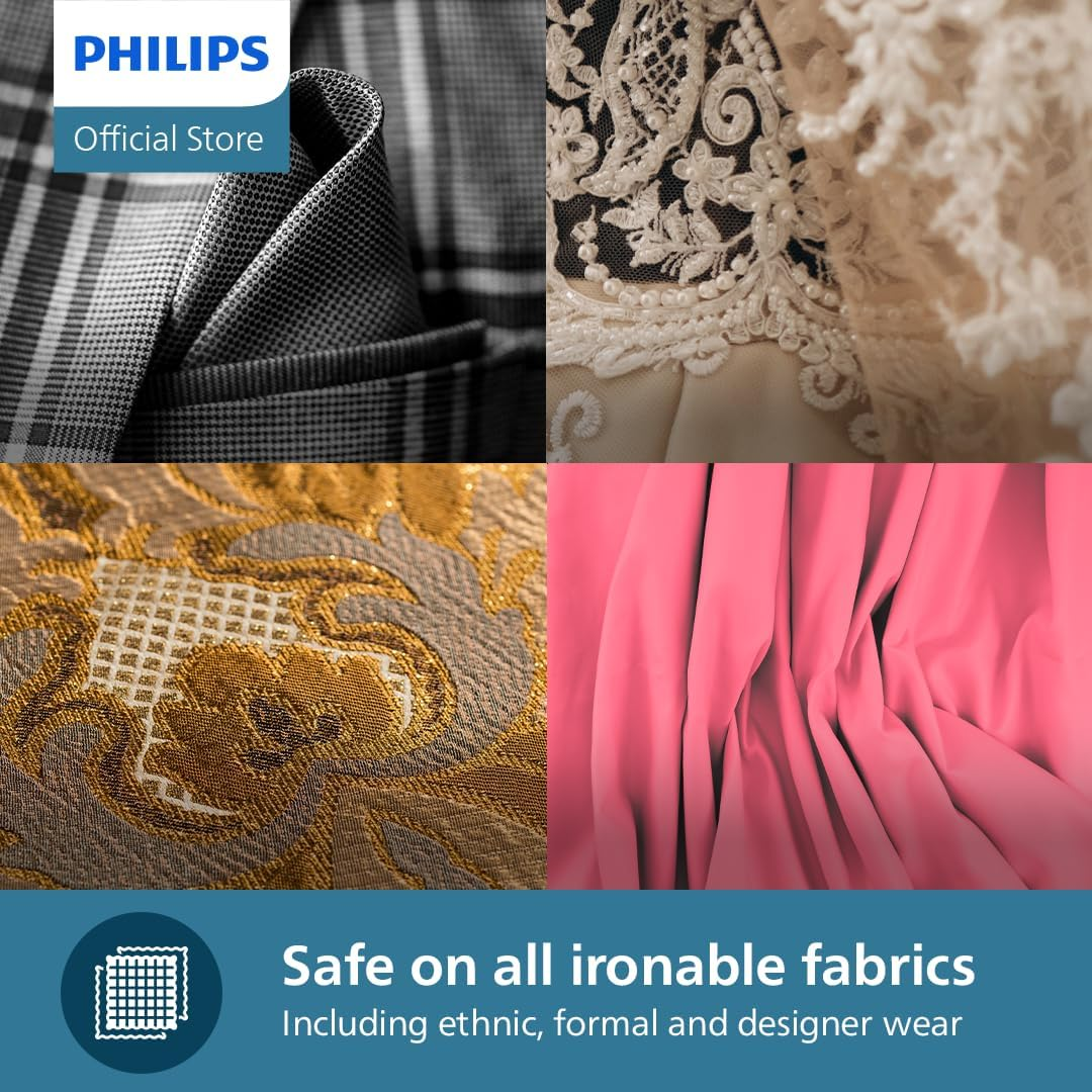 Philips 3000 Series Handheld Steamer - 1000W, 20G/Min Steam, Detachable 120Ml Water Tank, Heated Metal Soleplate, Storage Pouch, 660G Light Weight, Compact and Foldable, Dark Green (STH3020/70) image number 6