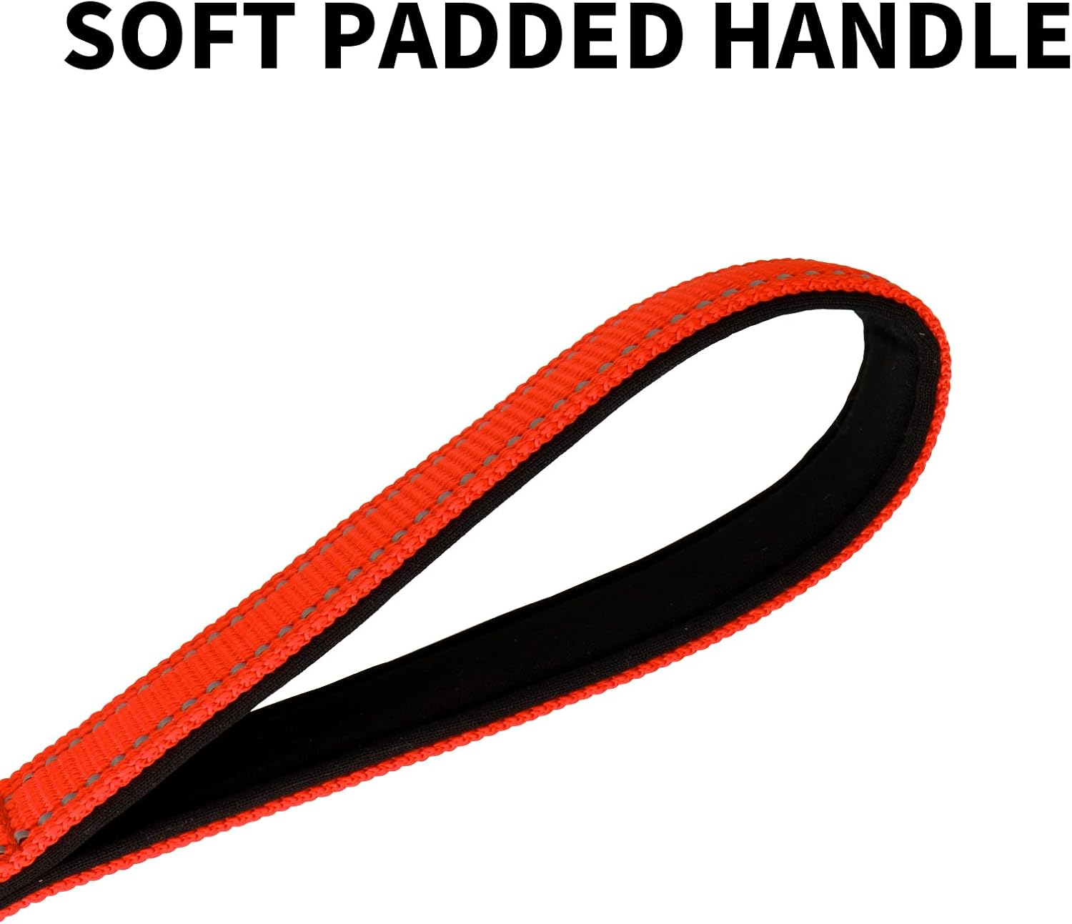 Giecoon Short Dog Leash, Reflective Traffic Leash with Padded Handle, 1 FT Nylon Training Leashes for Small Meidum Large Dogs, Orange - Purple image number 2