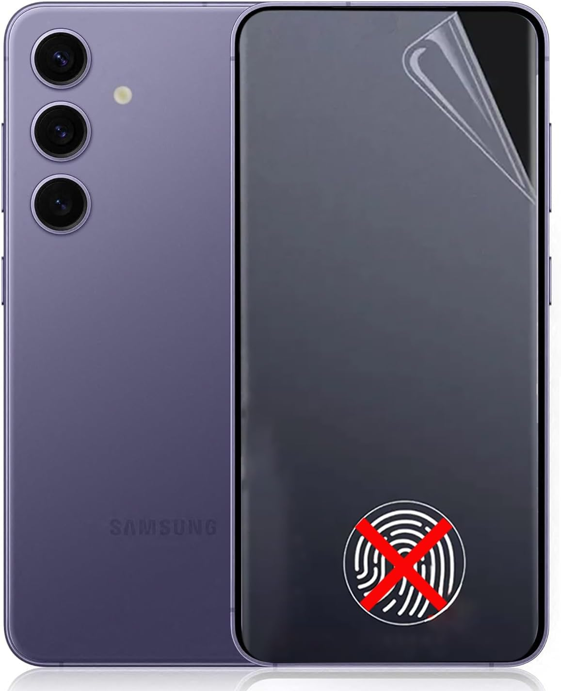 Tmahhbid 2Pcs Matte Hydrogel Film Screen Protector for Samsung Galaxy S24 5G (6.2 Inch), [Anti-Glare & Anti-Fingerprint] Flexible TPU Protective Film image number 4