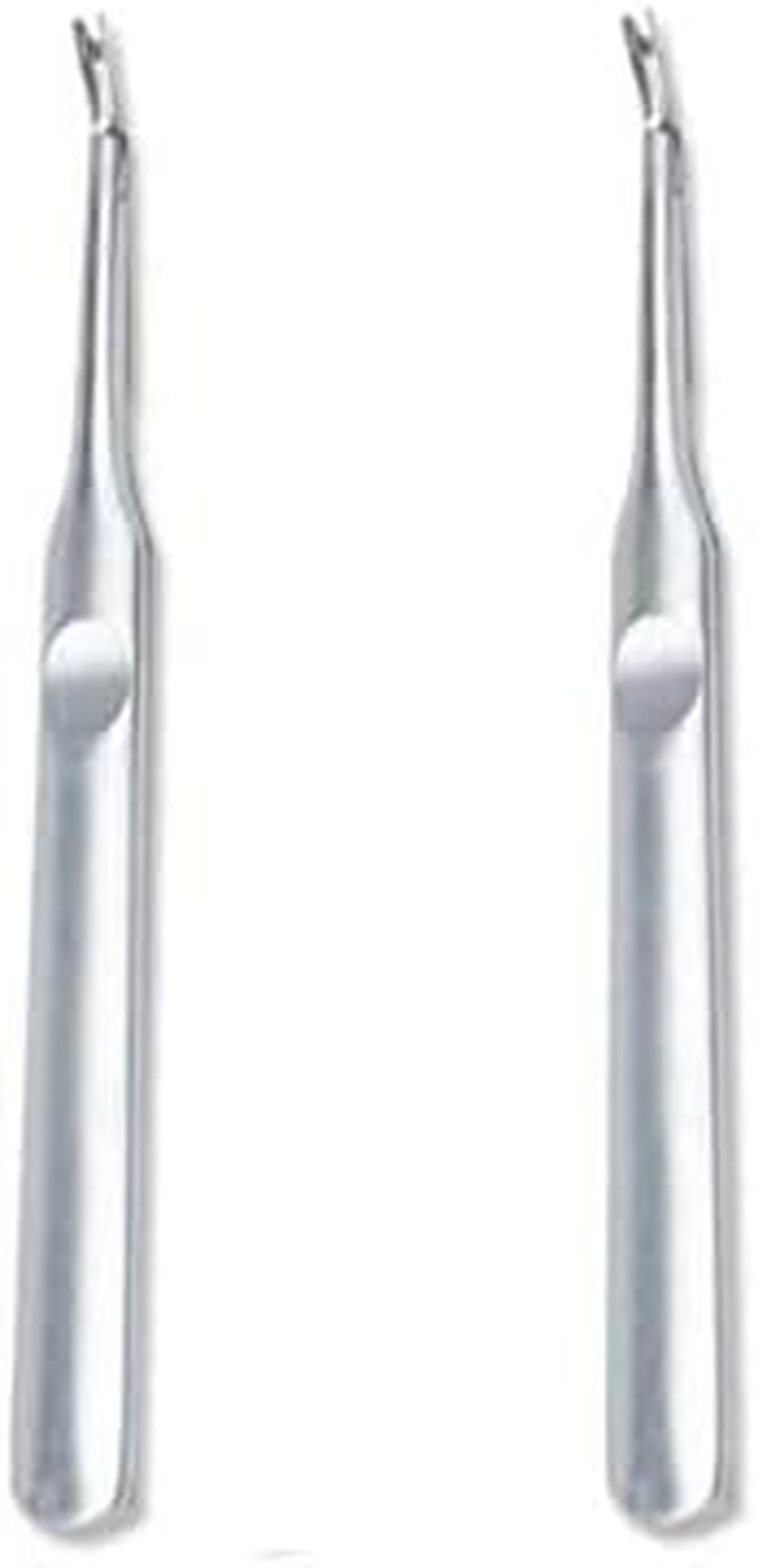 KDDOM 2 Pcs Stainless Steel Cuticle Pusher Remover Dead Skin Fork Trimmer Professional Cuticle Trimmer image number 3