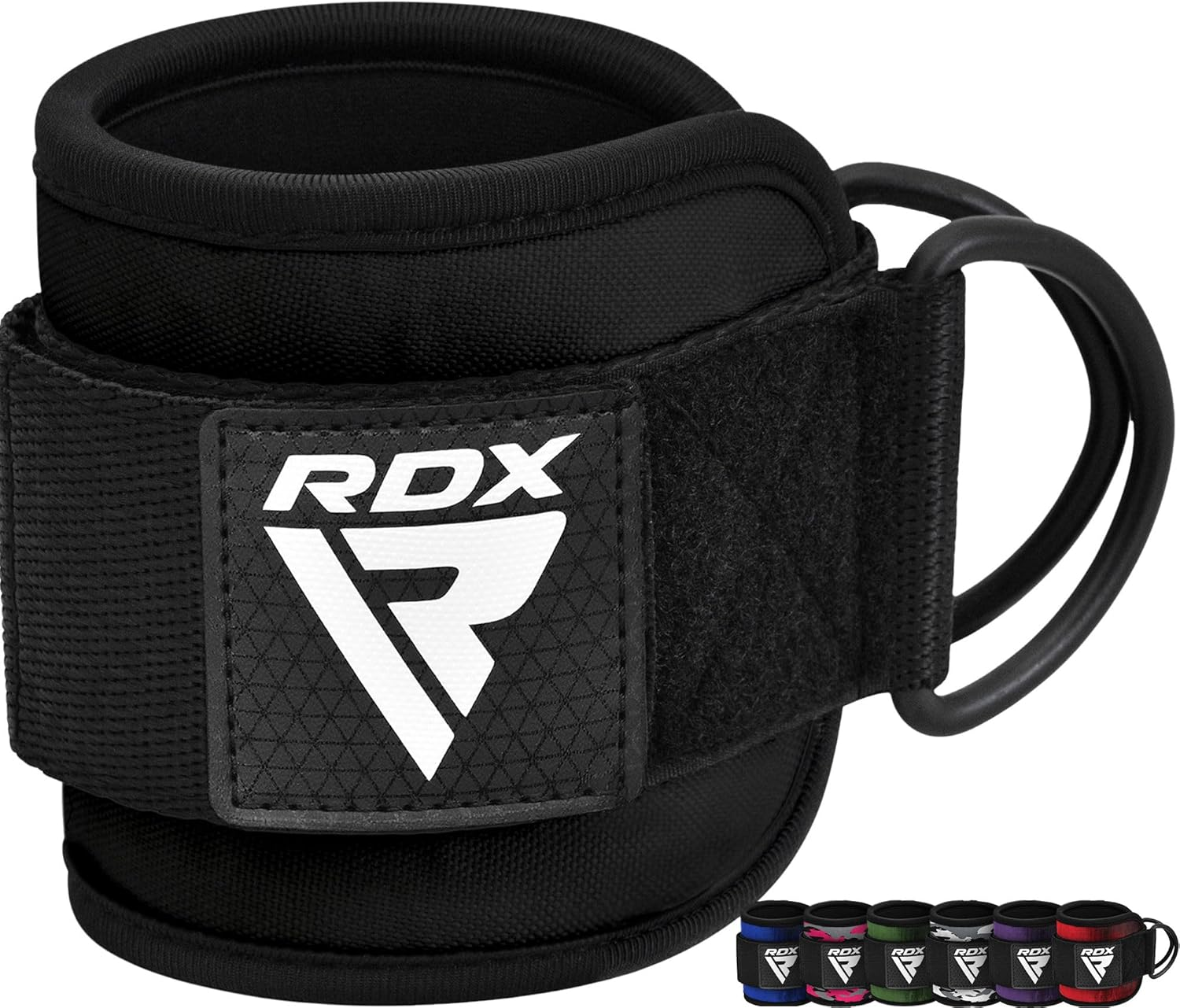 RDX Ankle Straps for Cable Machines Resistance Bands Attachment, 7Mm Neoprene Padded 10&rdquo;X4&rdquo;, Gym Wrist Cuff Women Men Home Fitness, Weight Lifting D-Ring Booty Leg Workout Curls Kickbacks Hip Abductor image number 1