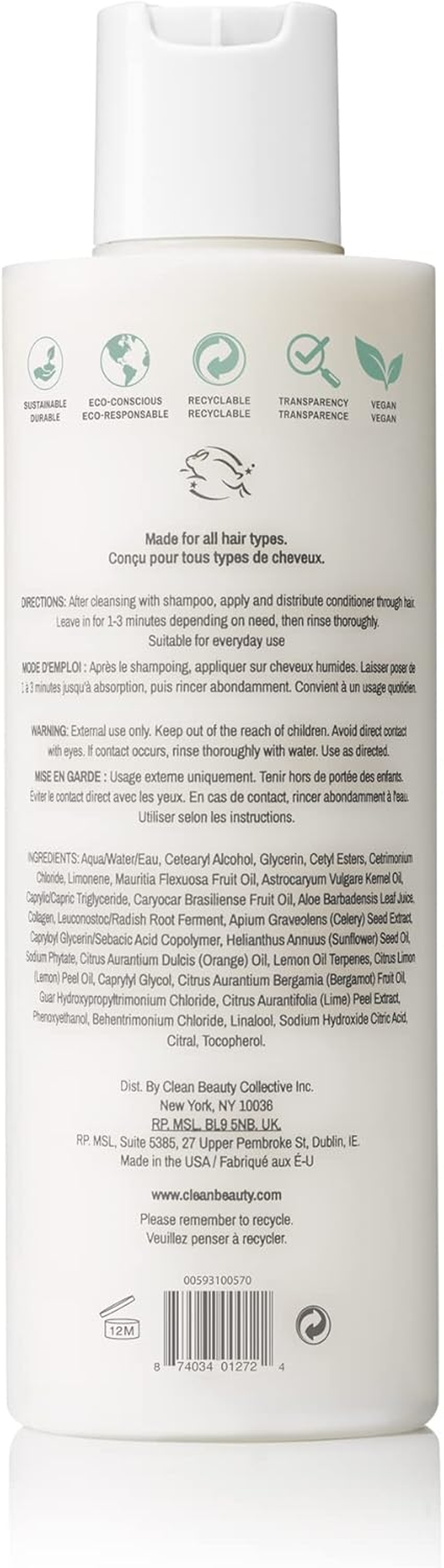 Clean Beauty Reserve Buriti and Tucuma Hair Conditioner 296 Ml image number 1