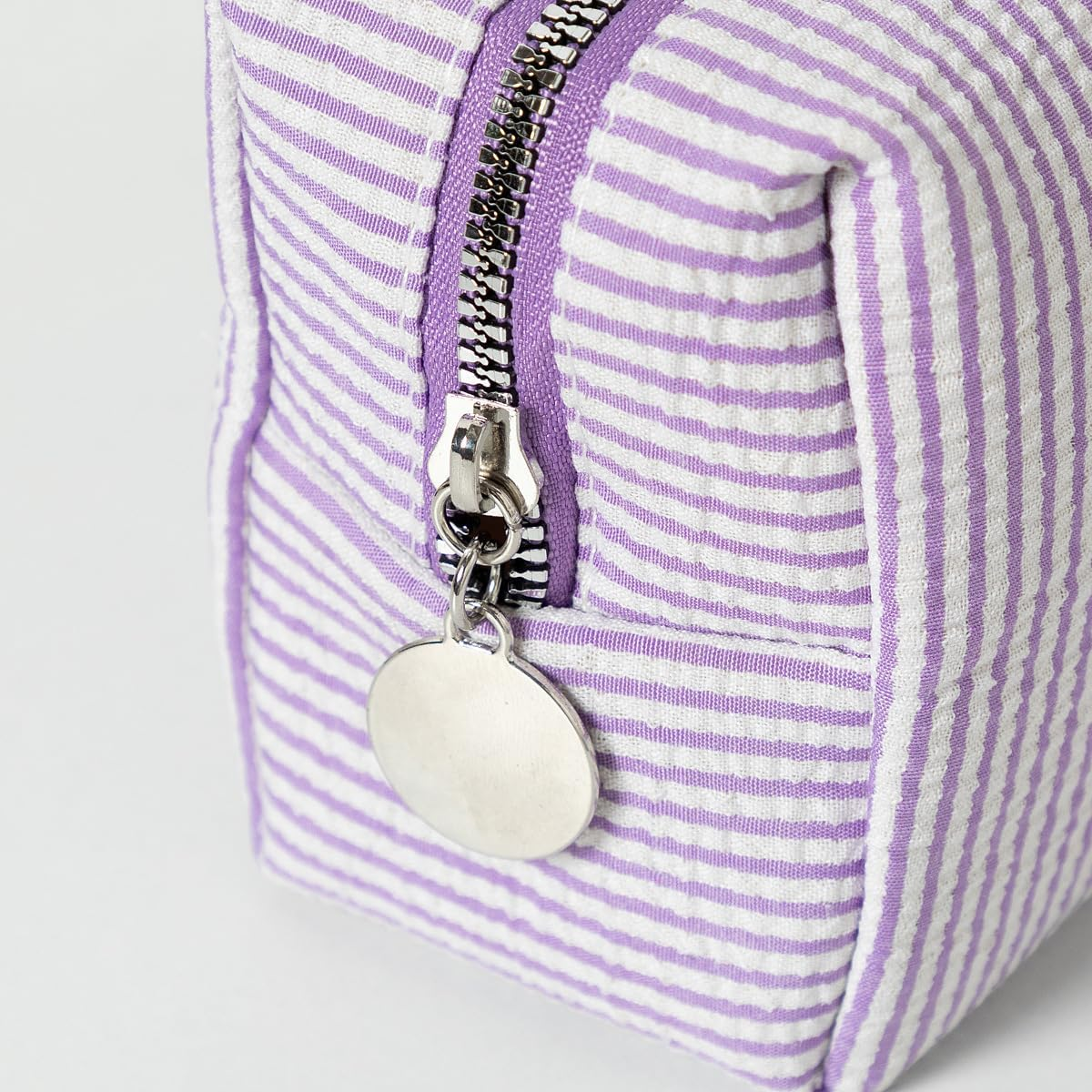 OZAOZ Makeup Bag Cosmetic Bag Travel Toiletry Bag Aesthetic Canvas Organizer Bag Zipper Pouch for Women, M-Purple, Cute - M-Light Blue image number 3