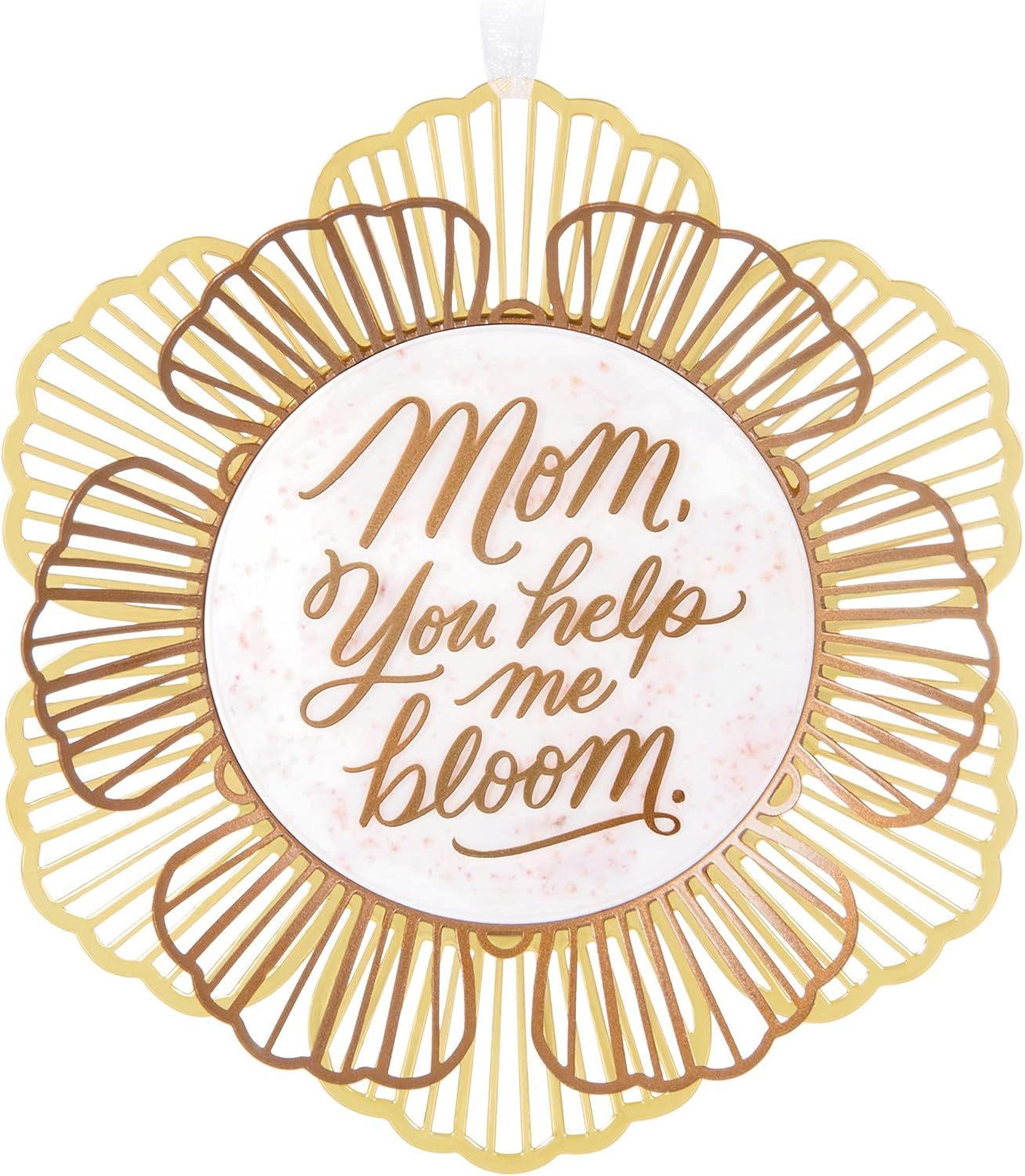 Hallmark Keepsake Christmas Ornament 2023, Thank You Mom, Metal Flower
