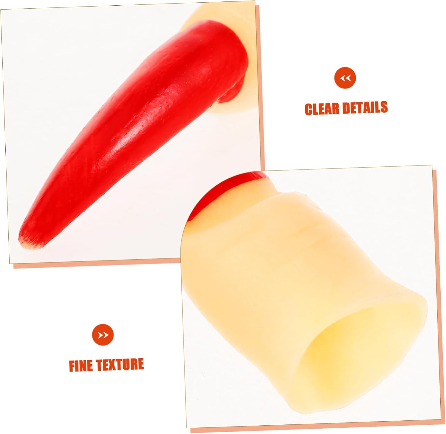 BAZEITFLOW 10Pcs Halloween Fake Fingers Red Nail Decorative Props Scary Reusable Finger Covers for Party Festival Cosplay and Masquerade image number 6