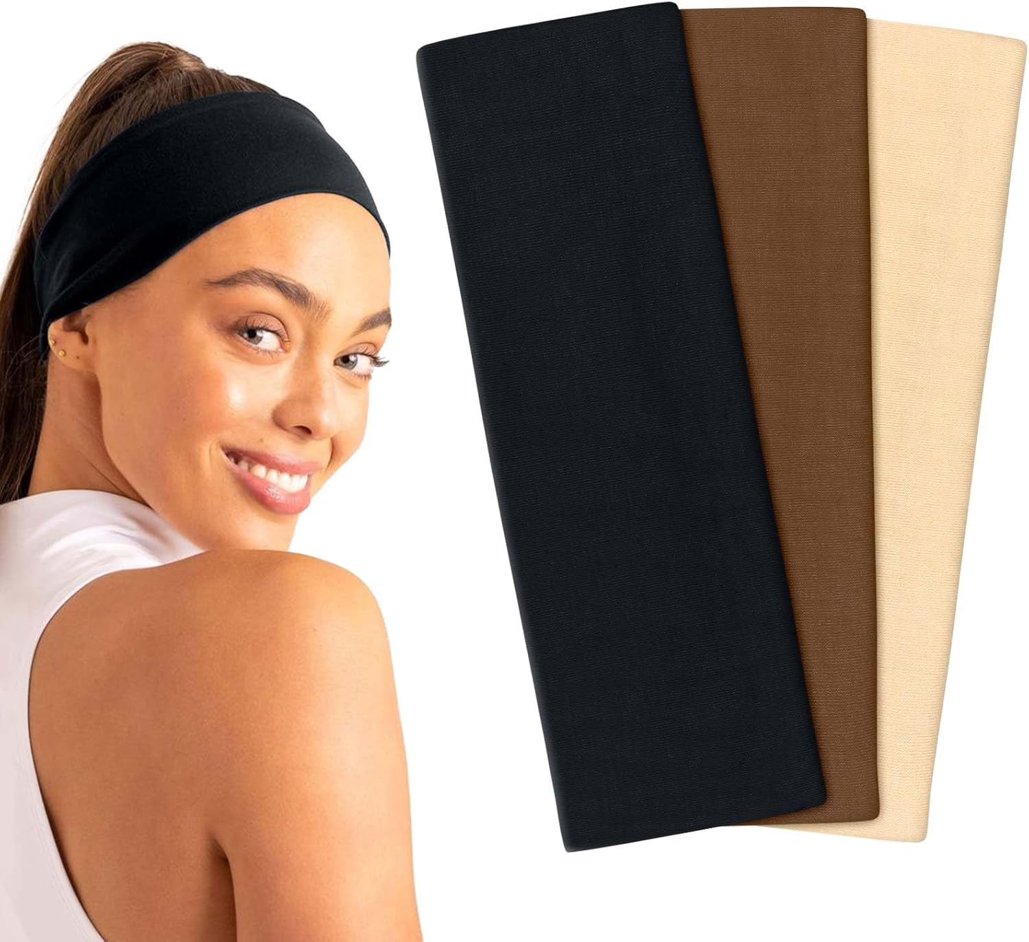 Tumurup 3 Women'S Sports Headband, Snake Print, Black, Tan Leopard Print, Leopard Print, One Size, Snake Print, Black, Tan Leopard Print, Leopard Print, One Size