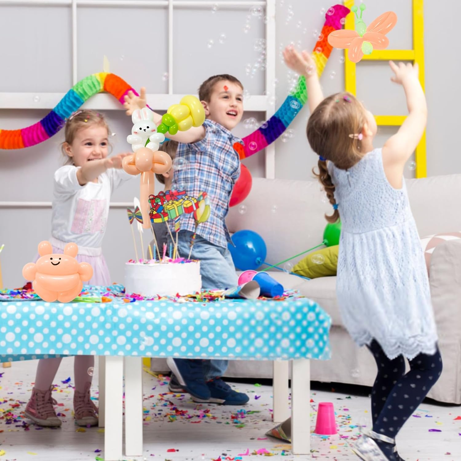 260 Long Balloons 100 Pack Pastel Orange Twisting Animal Balloons Thickening Latex Modeling Long Magic Balloons for Animal Model Weddings Birthdays Festival Party Decorations image number 1