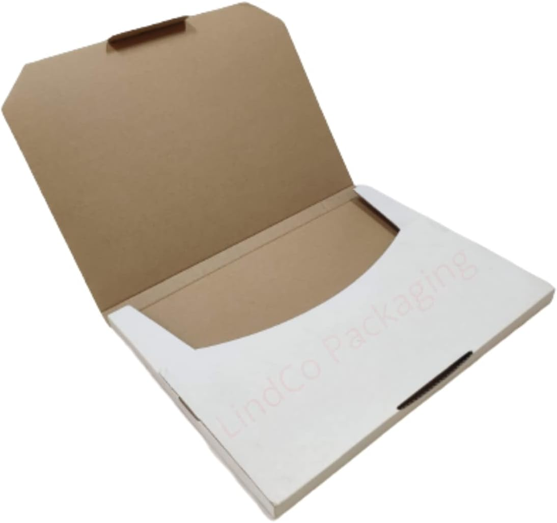 Super-Flat Die Cut Mailing Box 310 X 220 X 16Mm A4 Cardboard Mailer (Pack of 100) image number 2