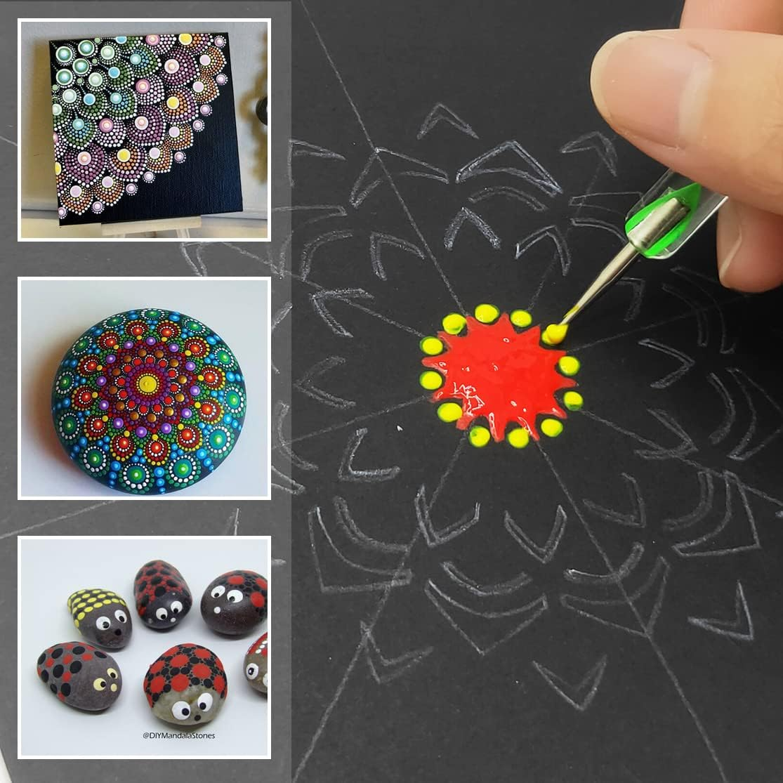 CH HAICHENG 30 PCS Mandala Painting Tools Mandala Dotting Tools for Painting Mandala Rocks, Nail Dotting and Art Drawing Supplies image number 2