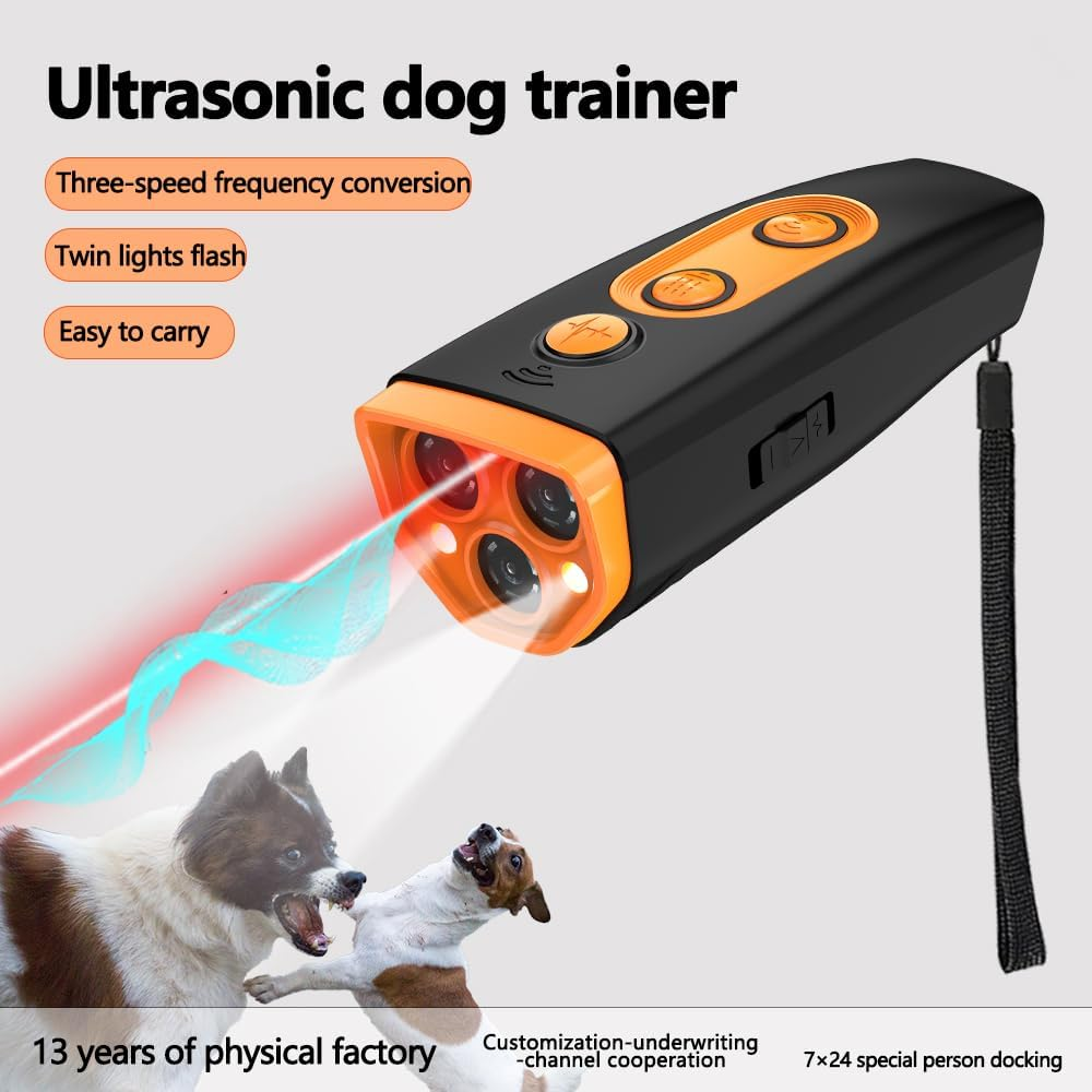 Dog Bark Deterrent Device，Anti-Barking Device for Dogs up to 50Ft，Long Range Rechargeable Barking Silencer Dog Whistle Stops Bad Behavior Training Tool Indoor & Outdoor image number 3
