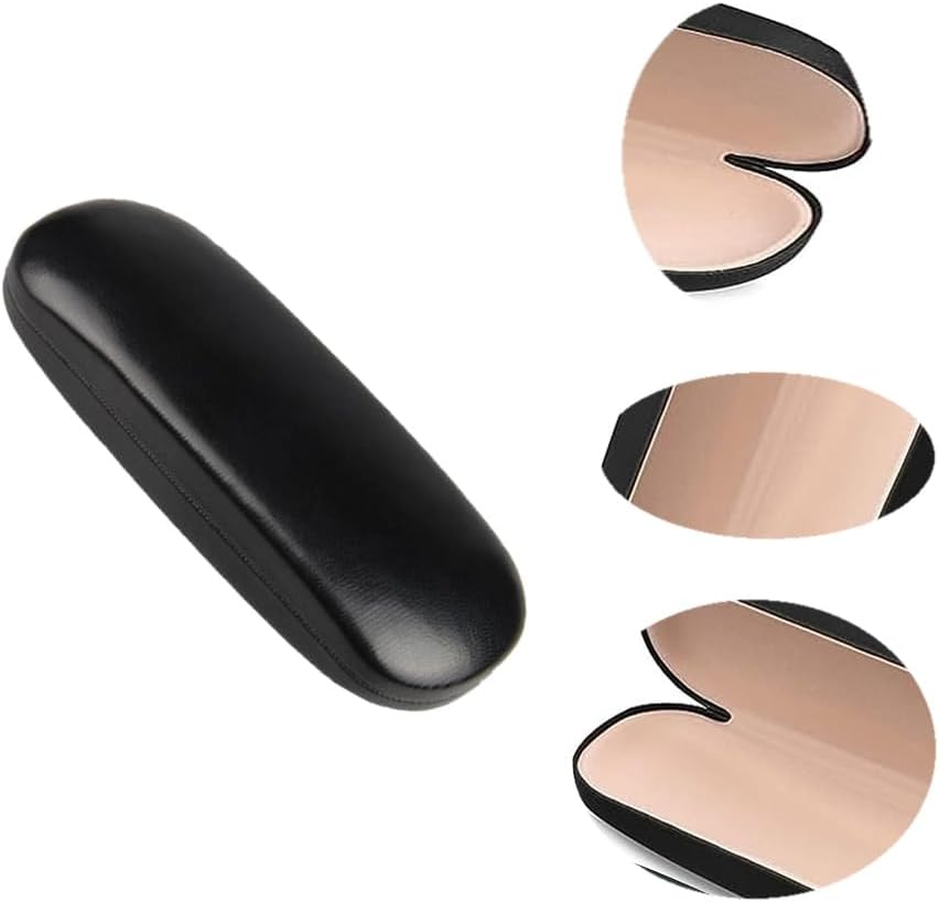 Changyeah Hard Shell Sunglasses Case,2 PCS Classic Large Glasses Case for Women Men,Sunglass Eyeglasses,Hard Shell Aluminum Light Nearsighted Spectacle Glasses Case Box(Black) image number 3