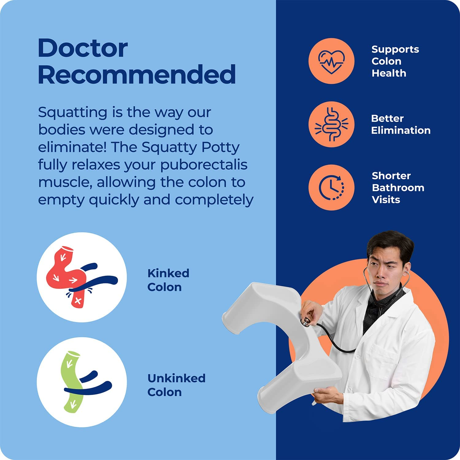 Squatty Potty Original Toilet Stool 9", 1.25 Kg