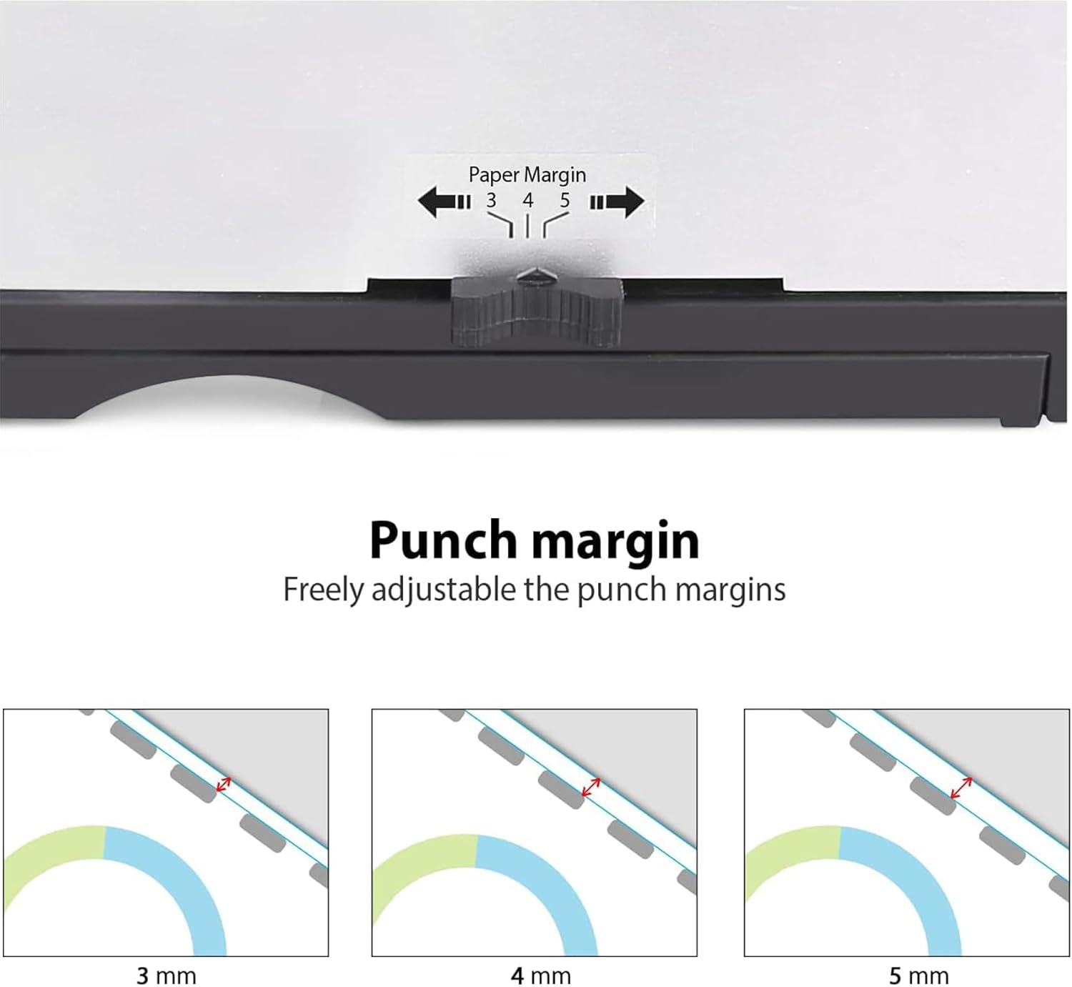 21Holes Binding Machine, Comb Binding Machines with 100PCS Comb Bindings Spines, 450 Sheets Book Binder for Letter Size, A4, A5 Paper image number 5