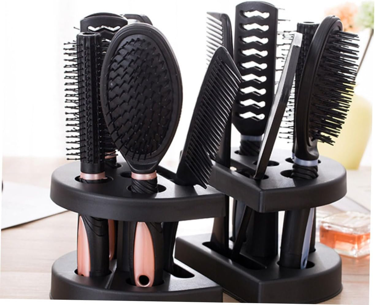 ELAYARD 5Pcs Professional Hair Salon Comb Set Static Brush Styling Tools Detangling Hair Brush Curls Comb Mirror Kit image number 5