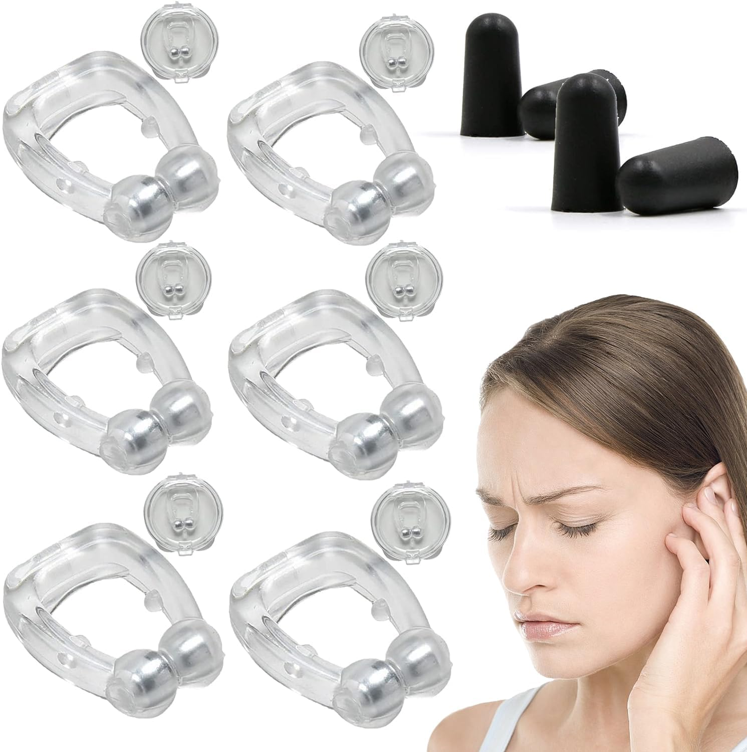 Tinnitus Relief for Ringing Ears, Acupeace Tinnitus Relief Device, Acupeace anti Tinnitus Relief Ear Clip, Device for Stop Ear Ringing (1Pair)