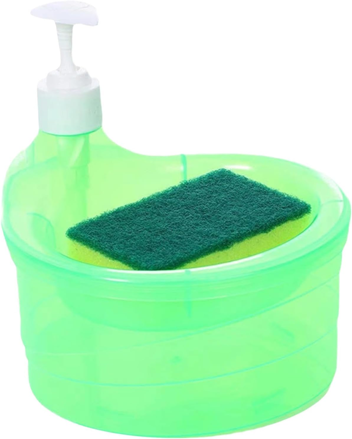Dishwashing Soap Dispenser - Household Dish Soap Dispenser Bowl | Sponge Holder Sink Dish Washing Soap Dispenser, 2-In-1 Kitchen Sink Countertop Organizer with Sponge