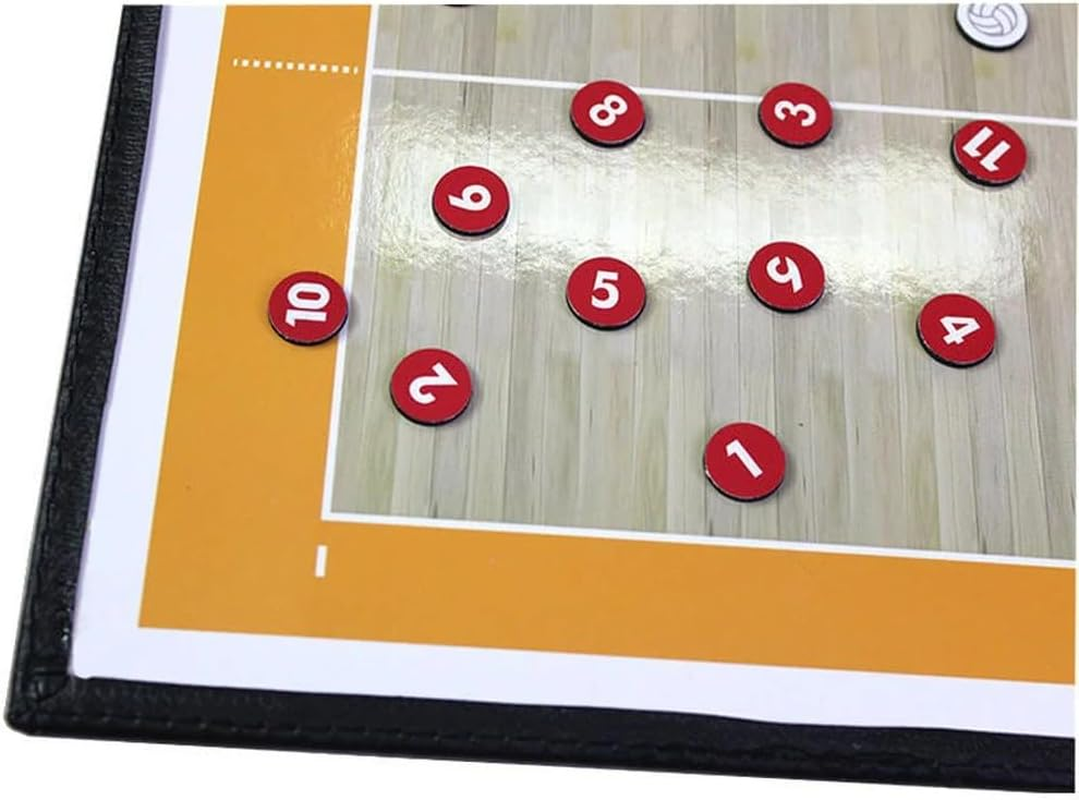 SPPHOENIX Foldable Volleyball Coach Tactics Board - Double-Sided Magnetic Coaching Clipboard, Strategy Planning Book Set image number 2